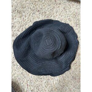 Wallaroo Hat Company Womens Black Scrunchie Sun Hat Wide Brim Floppy Style